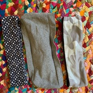 Three workout headbands (2 Lulu lemon) (1 athleta)